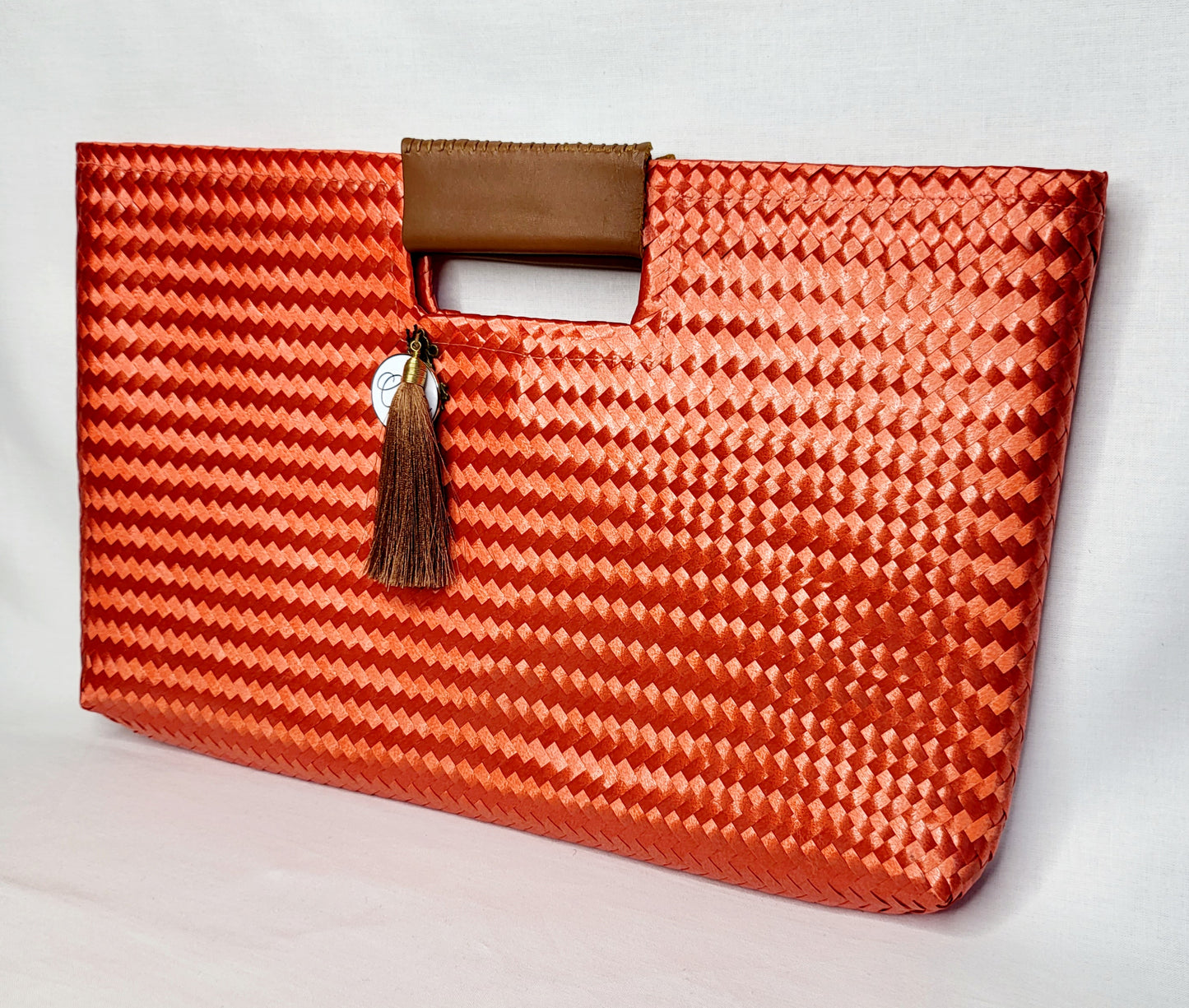 Orange Artisan Clutch