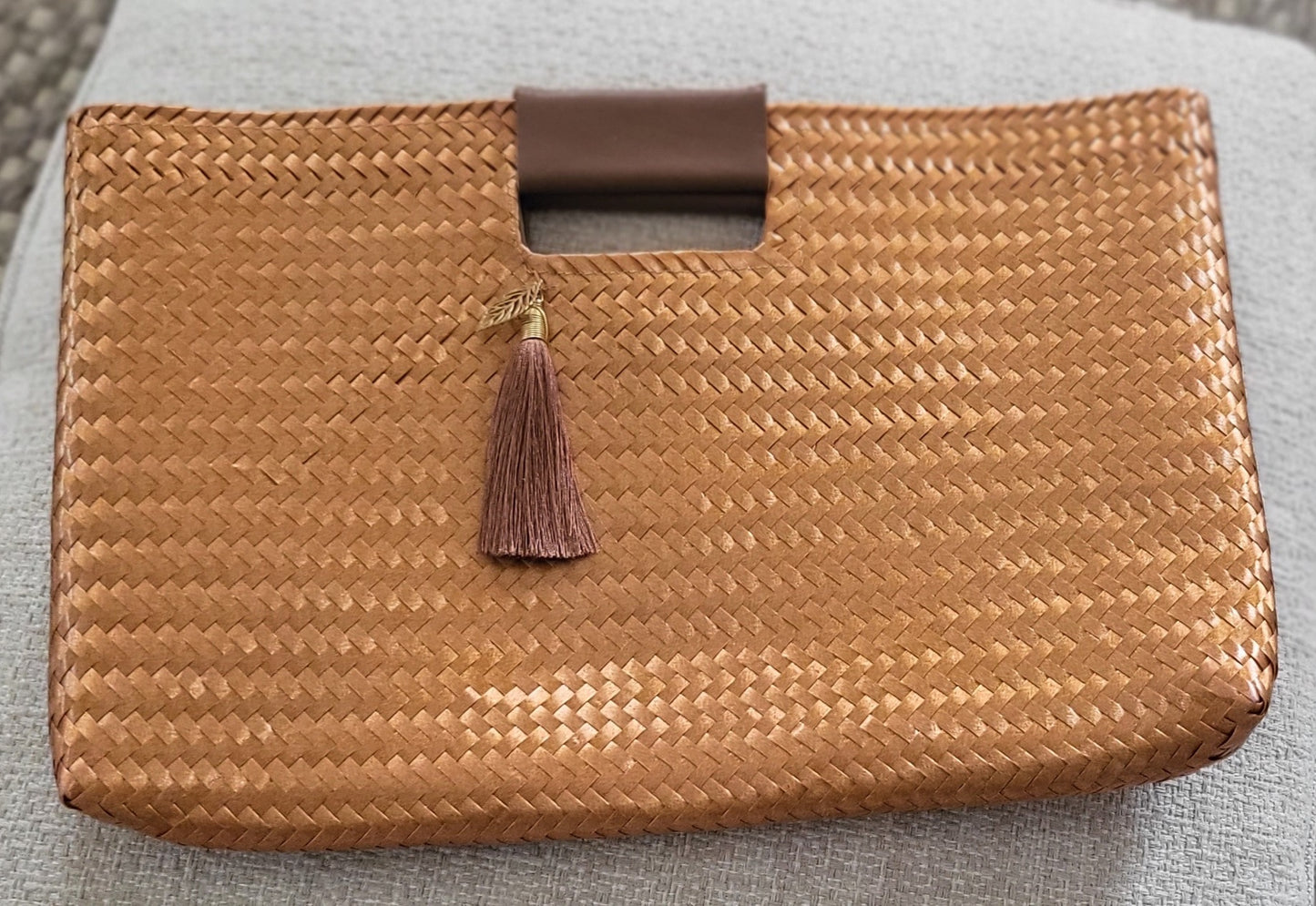 Copper/Light Brown Artisan Clutch