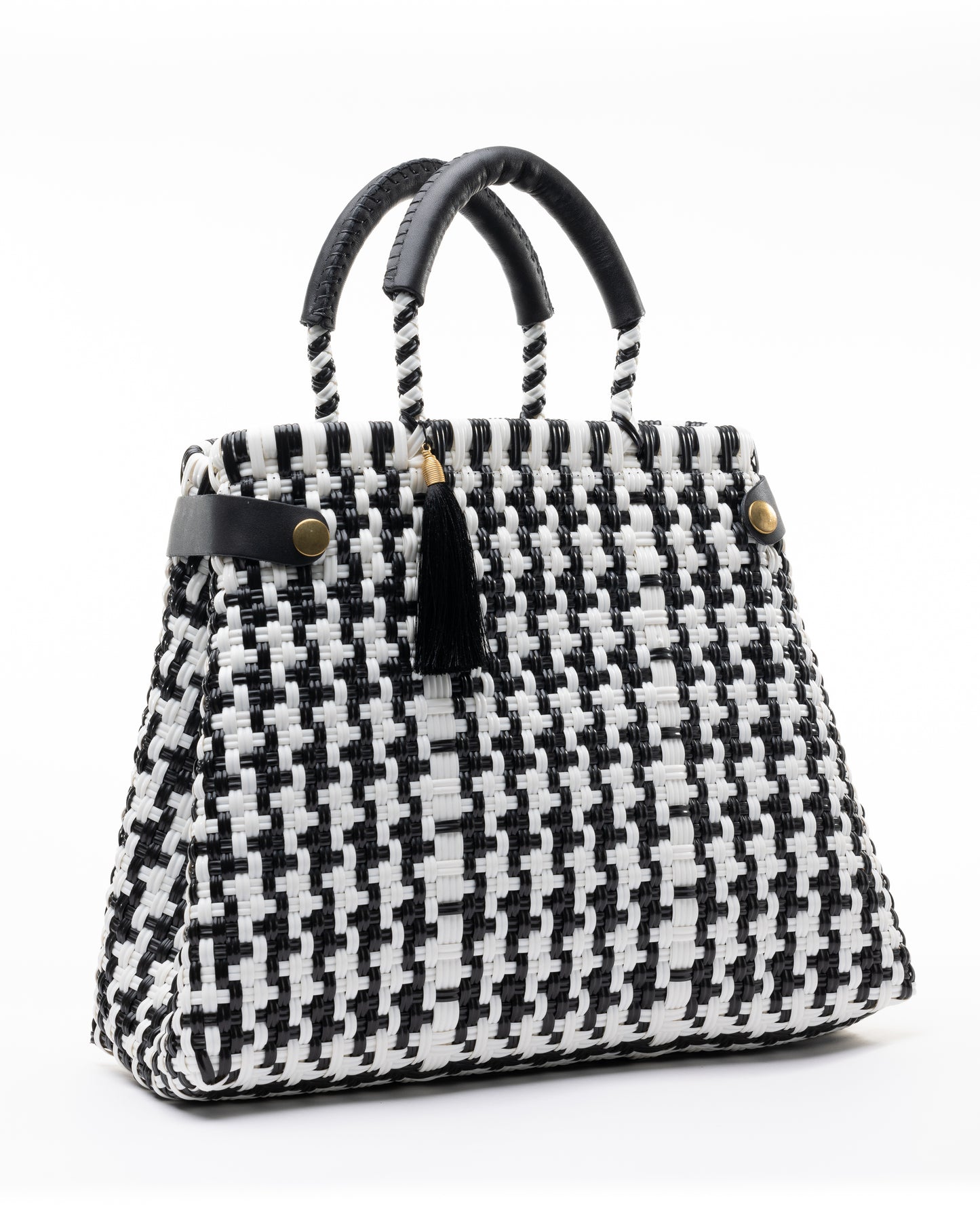 Lola Bucket Bag - Black & White