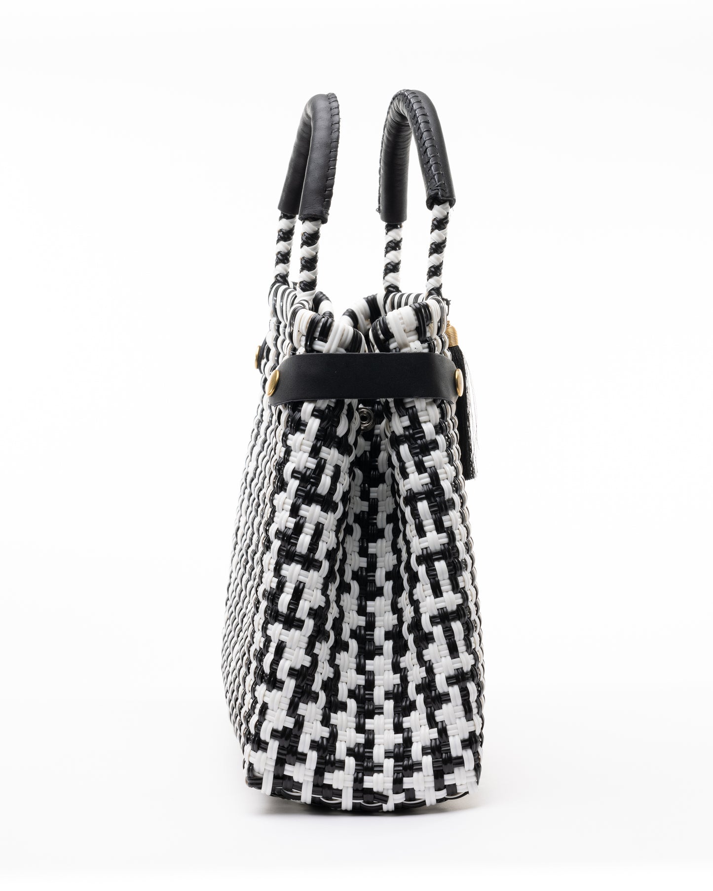 Lola Bucket Bag - Black & White